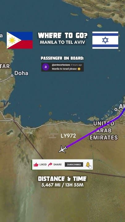 Flights from Manila to Tel Aviv .